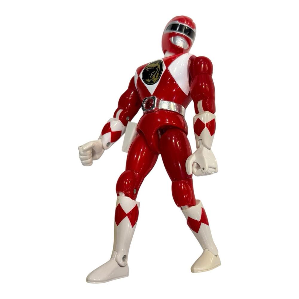 VTG 1994 Red Mighty Morphin' Power Ranger Kicking 8” Action Figure Bandai - Picture 5 of 9